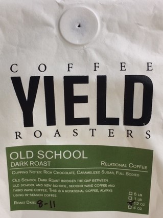 Yield Coffee logo and bag